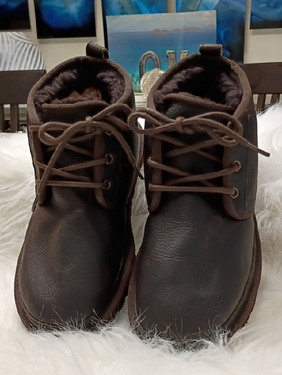 UGG Men\'s Burnt Cedar Brown Leather Chukka Boots Men\'s SZ 7 main image 12